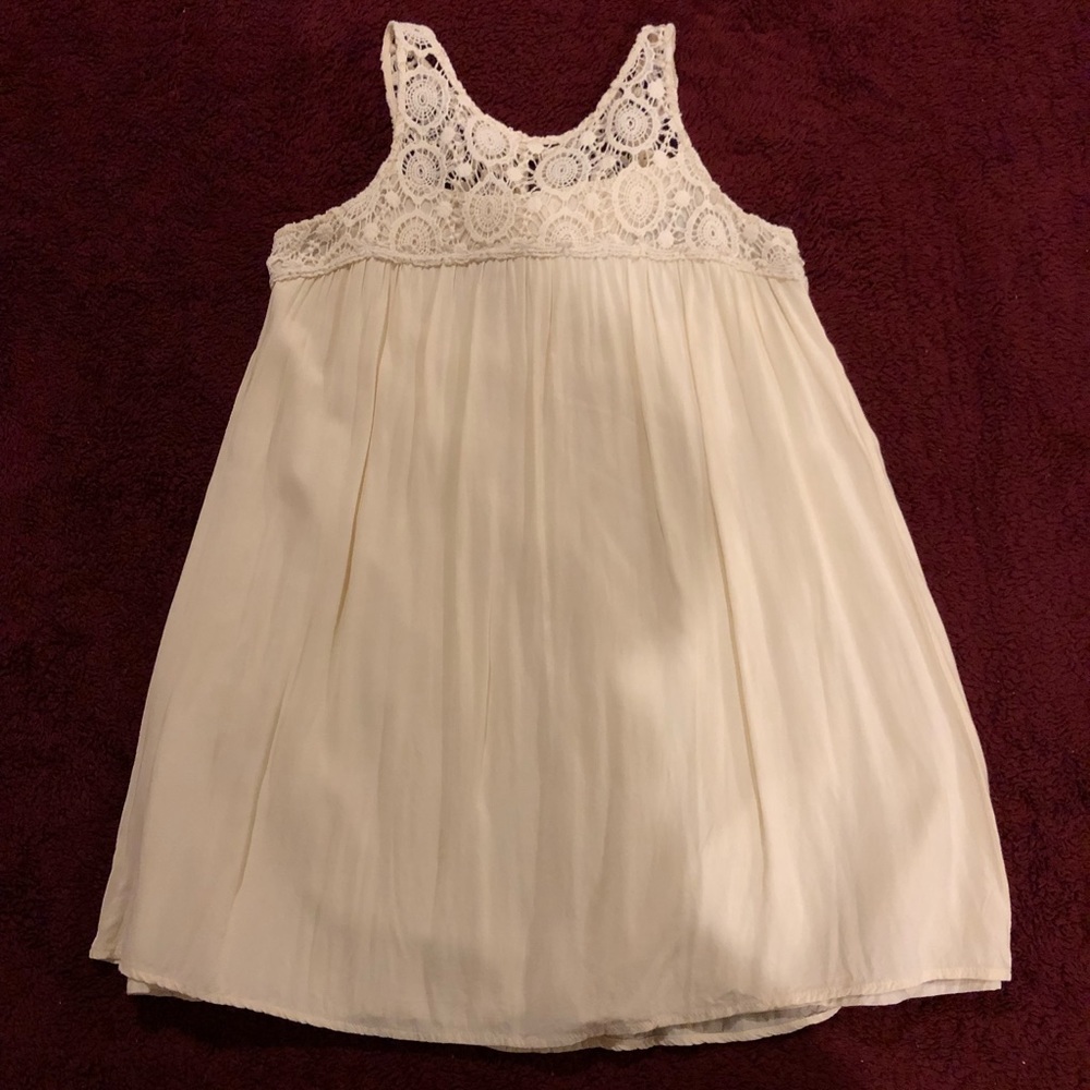 Lace top parachute dress